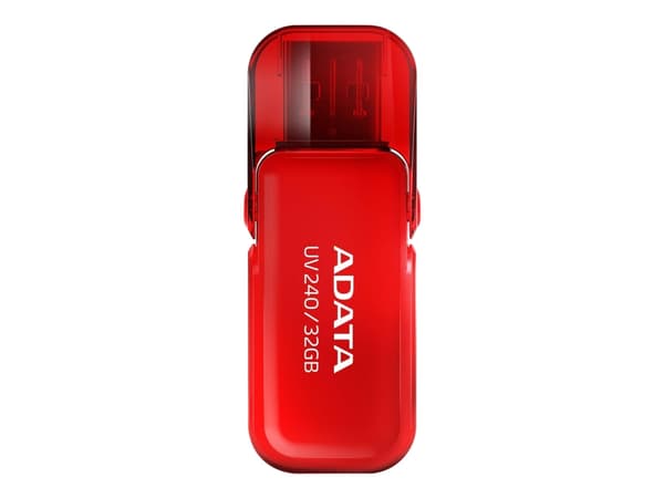 ADATA UV240, 32 GB, USB A-tyyppi, 2.0, Suojus, 7 g, Punainen