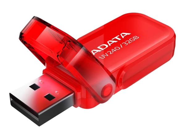 ADATA UV240, 32 GB, USB A-tyyppi, 2.0, Suojus, 7 g, Punainen Punainen