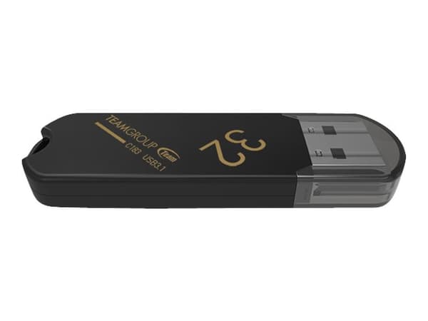Team C183 - USB-flashstasjon - 32 GB - USB 3.1 Gen 1 - svart Sort