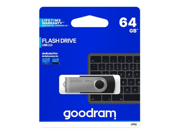 Goodram UTS2 USB-sticka 64 GB USB Type-A 2.0 Svart