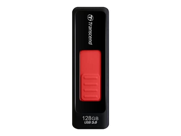 Transcend JetFlash 760 - USB flash-enhet - 128 GB - USB 3.0 - svart Svart, Röd
