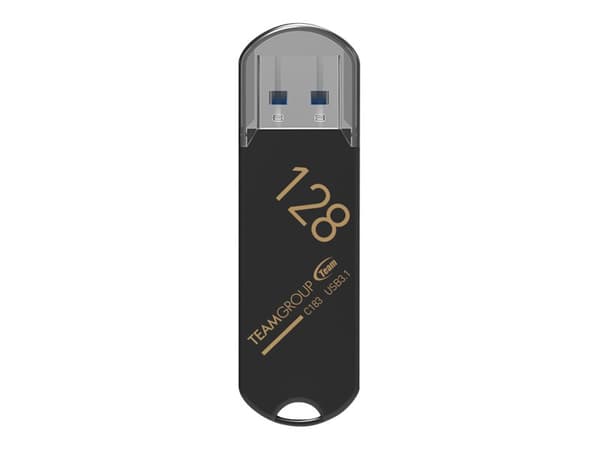 Team C183 - USB-muistitikku - 128 GB - USB 3.1 Gen 1 - lajittelu musta