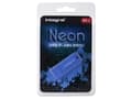 Miniatyrbild 3 av 4: Integral 64GB USB2.0 DRIVE NEON BLUE, 64 GB, USB Type-A, 2.0, 12 MB/s, Keps, Blå