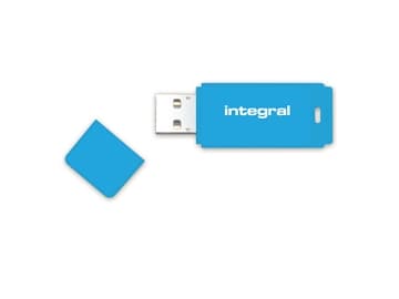 Integral 64GB USB2.0 DRIVE NEON BLUE, 64 GB, USB Type-A, 2.0, 12 MB/s, Keps, Blå Blå
