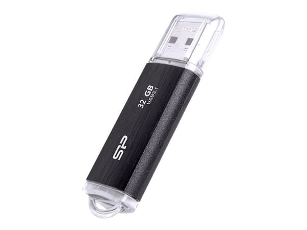 Silicon Power Blaze B02, 32 GB, USB A-tyyppi, 3.2 Gen 1 (3.1 Gen 1), Suojus, 8 g, Musta musta