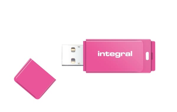 Integral 16GB USB2.0 DRIVE NEON PINK USB-minnepenn USB Type-A 2.0 Rosa