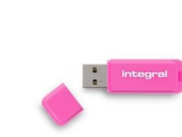 Integral 16GB USB2.0 DRIVE NEON PINK USB-minnepenn USB Type-A 2.0 Rosa