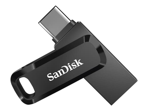 SanDisk Ultra Dual Drive, 128 GB, USB Type-A / USB Type-C, 3.2 Gen 1 (3.1 Gen 1), 150 MB/s, Liuku, Musta, Hopea