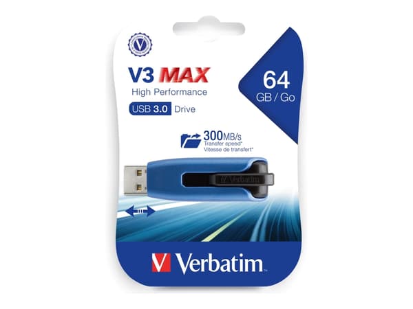 Verbatim Store 'n' Go V3 MAX - USB flash-enhet - 64 GB - USB 3.0