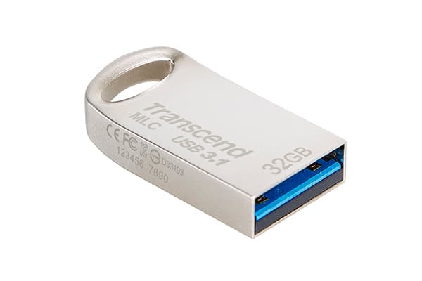 Transcend JetFlash 720 - USB-flashstasjon - 32 GB - USB 3.1 - sølv
