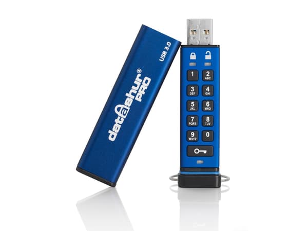 iStorage datAshur PRO - USB-flashstasjon - kryptert - 64 GB - USB 3.0