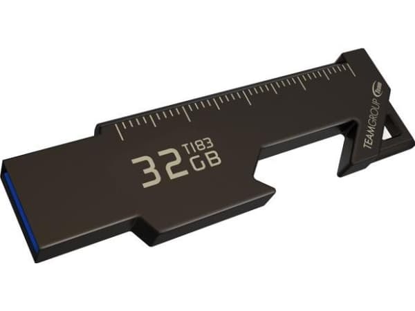 Team Theme Series T183 - USB-flashstasjon - 32 GB - USB 3.1 Gen 1 - svart nikkel