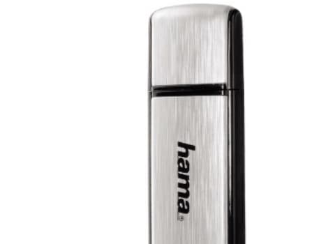 hama USB 2.0 minnepinne FlashPen "Fancy", 32 GB laget av børstet aluminium, lesehastighet: 6 MB/s. (104308)