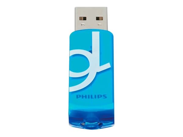 Philips USB Flash -asema FM16FD05B/00, 16 GB, USB A-tyyppi, 2.0, 14 MB/s, Taittuva, Sininen, Valkoinen