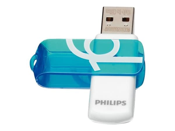 Philips FM16FD05B - USB-flashstasjon - 16 GB - USB 2.0 Blå, Hvit