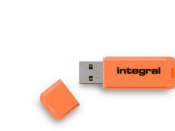 Integral Neon - USB-flashstasjon - 32 GB - USB 2.0 - oransje