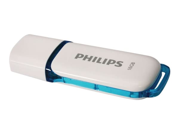 Philips FM16FD70B Snow edition 2.0 - USB flash-enhet - 16 GB - USB 2.0 Blå, Vit