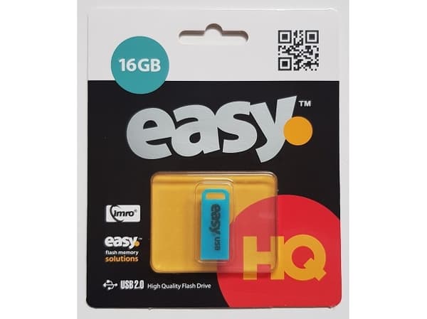 IMRO EASY/16GB, 16 GB, USB A-tyyppi, 2.0, 82 MB/s, Ilman suojusta, Musta
