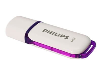 Philips FM64FD70B Snow edition 2.0 - USB flash-enhet - 64 GB - USB 2.0 Lila, Vit
