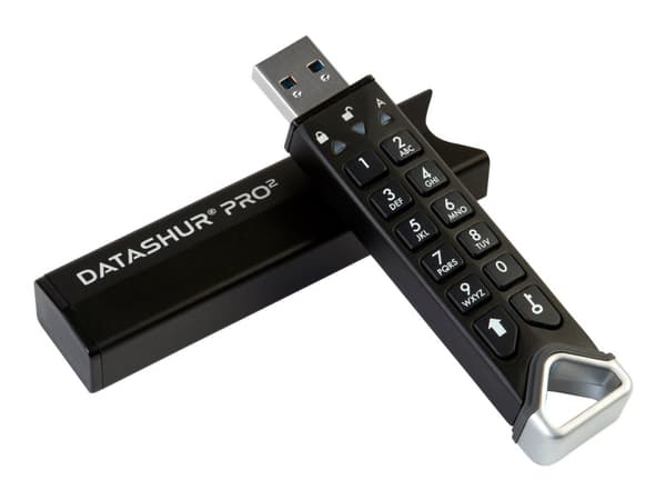 iStorage datAshur Pro2 - USB-flashstasjon - kryptert - 8 GB - USB 3.2 Gen 1 - FIPS 140-2 Level 3