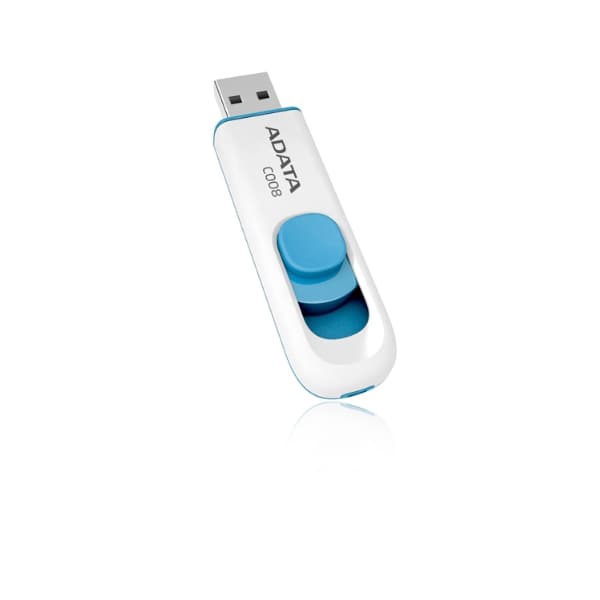 ADATA Classic Series C008 - USB flash-enhet - 16 GB - USB 2.0 - vit, blå