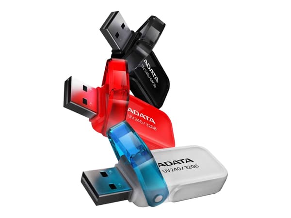 ADATA UV240 - USB flash-enhet - 32 GB - USB 2.0 - svart Svart