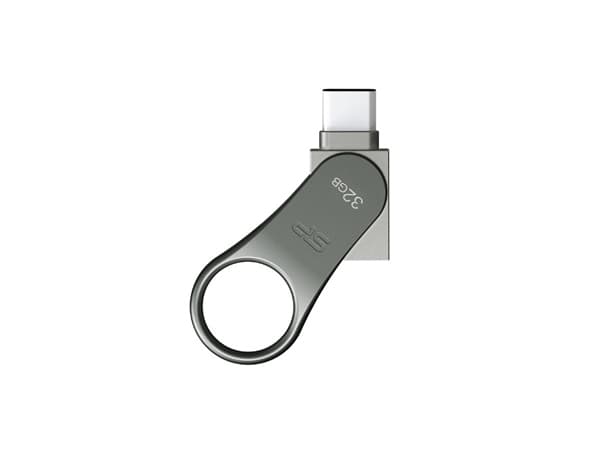 Silicon Power Mobile C80 USB-muisti 32 GB USB Type-A / USB Type-C 3.2 Gen 1 (3.1 Gen 1) Titaani