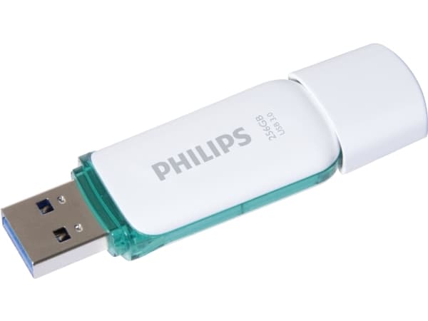 Philips FM25FD75B, 256 GB, USB A-tyyppi, 3.2 Gen 1 (3.1 Gen 1), Suojus, 8 g, Turkoosi, Valkoinen