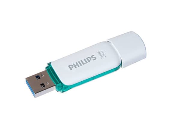 Philips FM25FD75B, 256 GB, USB A-tyyppi, 3.2 Gen 1 (3.1 Gen 1), Suojus, 8 g, Turkoosi, Valkoinen Turkoosi, Valkoinen