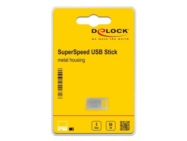 Delock - USB flash-enhet - 64 GB - USB 3.2 Gen 1