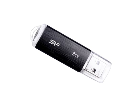 Silicon Power Ultima U02 USB-sticka 8 GB USB Type-A 2.0 Svart, Transparent