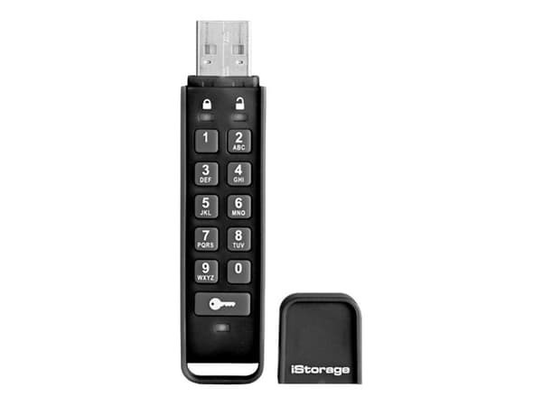 iStorage datAshur Personal2 - USB-flashstasjon - kryptert - 16 GB - USB 3.0 Sort