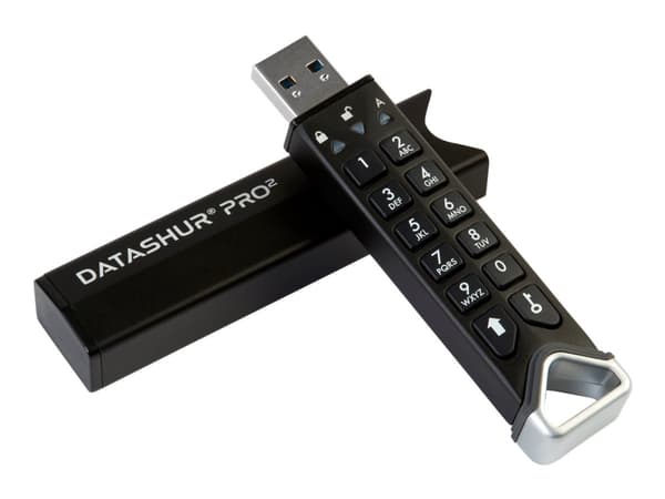 iStorage datAshur Pro2 USB-flashdrev 16 GB Sort IS-FL-DP2-256-16 USB 3.2 (Gen 1x1)