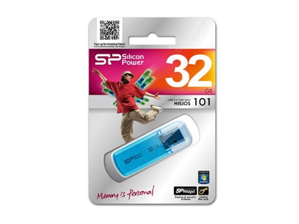 SILICON POWER Helios 101 - USB flash-enhet - 32 GB - USB 2.0 - Havsblå