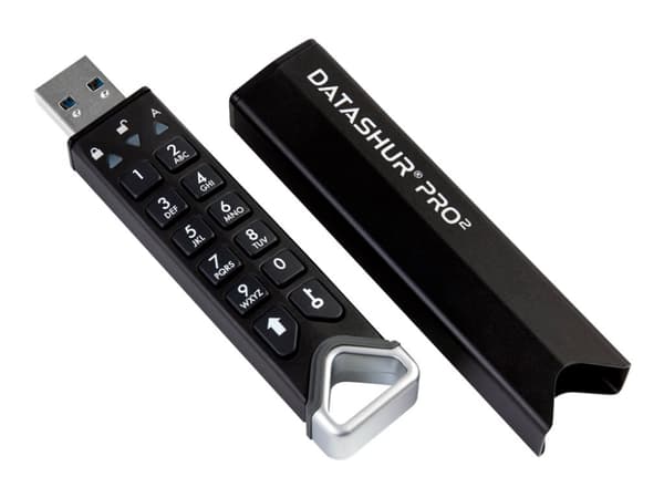 IStorage iStorage datAshur Pro2 USB3 256-bittinen 128 Gt:n pendolevy musta