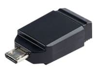Verbatim Store 'n' Go Nano USB Drive - USB flash-enhet - 16 GB - USB 2.0 - med Micro USB Adapter