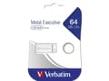 Miniatyrbild 1 av 5: Verbatim Metal Executive - USB flash-enhet - 64 GB - USB - silver
