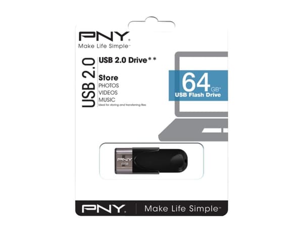 PNY Attaché 4 - USB flash-enhet - 64 GB - USB 2.0
