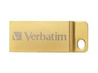 Verbatim Metal Executive, 16 GB, USB A-tyyppi, 3.2 Gen 1 (3.1 Gen 1), Ilman suojusta, 3,6 g, Kulta Kulta