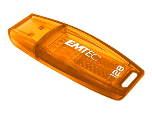 Emtec C410, 128 GB, USB A-tyyppi, 2.0, Suojus, Oranssi