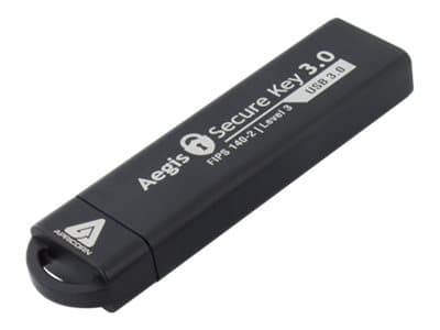 Apricorn Aegis Secure Key 3.0 - USB-flashstasjon - kryptert - 30 GB - USB 3.0