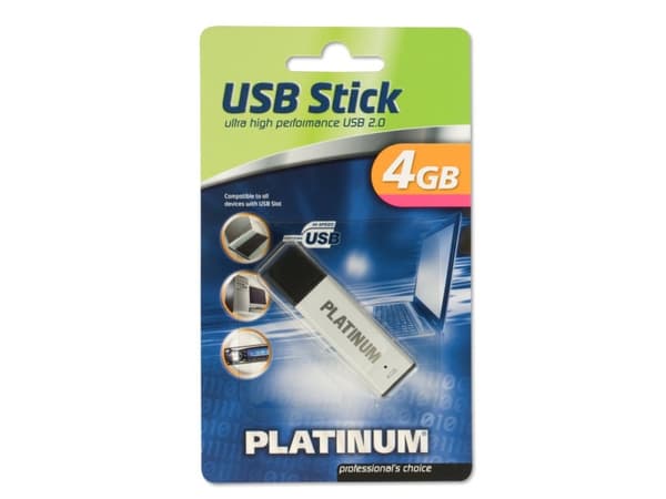 xlyne Alu - USB-flashstasjon - 4 GB - USB 2.0 - aluminiumssølv