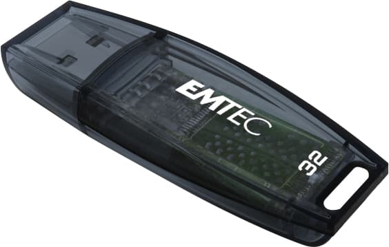 Emtec C410 32GB, 32 GB, USB A-tyyppi, 2.0, 18 MB/s, Suojus, Musta