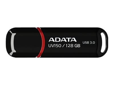 ADATA DashDrive UV150 - USB flashdrive - 128 GB - USB 3.0 - sortering Sort