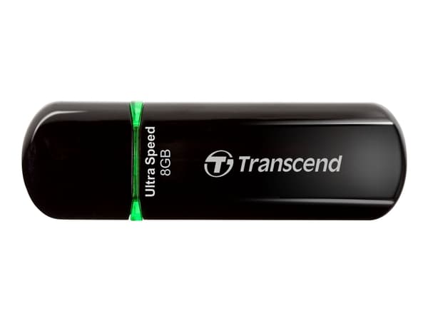 Transcend JetFlash elite 600, 8 GB, USB A-tyyppi, 2.0, Suojus, 10,3 g, Musta musta