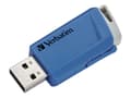 Pikkukuva 4 / 5: Verbatim Store ‘n’ Click, 16 GB, USB A-tyyppi, 3.2 Gen 1 (3.1 Gen 1), 80 MB/s, Liuku, Sininen, Punainen, Keltainen