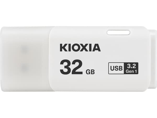 Kioxia TransMemory U301, 32 GB, USB A-tyyppi, 3.2 Gen 1 (3.1 Gen 1), Suojus, 8 g, Valkoinen