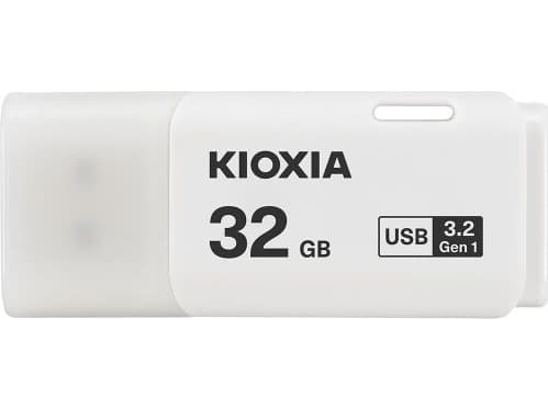 Kioxia TransMemory U301, 32 GB, USB A-tyyppi, 3.2 Gen 1 (3.1 Gen 1), Suojus, 8 g, Valkoinen