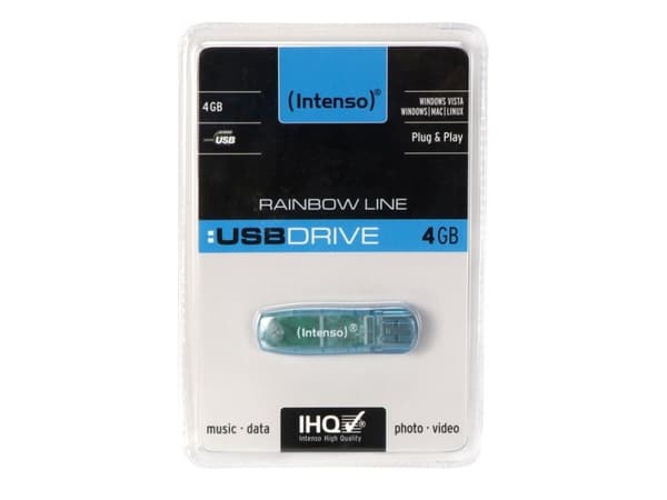 Intenso Rainbow Line - USB-flashstasjon - 4 GB - USB 2.0