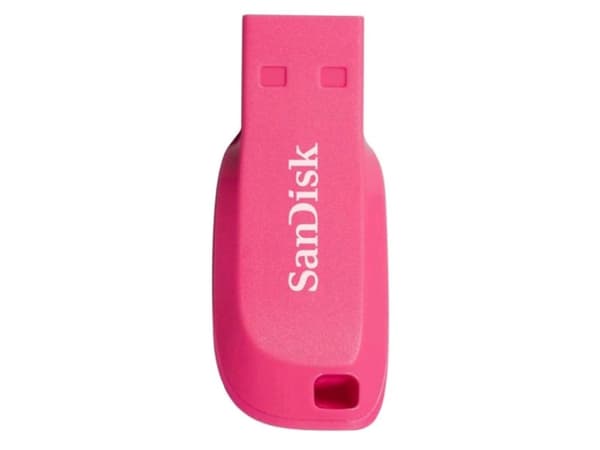 SanDisk Cruzer Blade 16GB, 16 GB, USB A-tyyppi, 2.0, Ilman suojusta, 2,5 g, Vaaleanpunainen